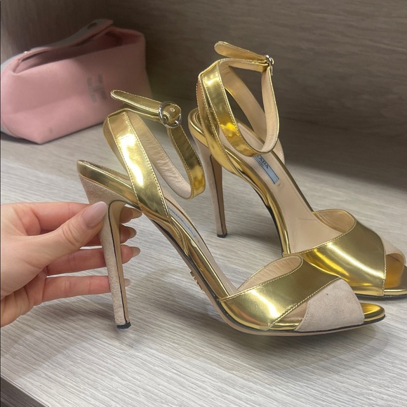Prada Metallic Gold Heels - Picture 4 of 4